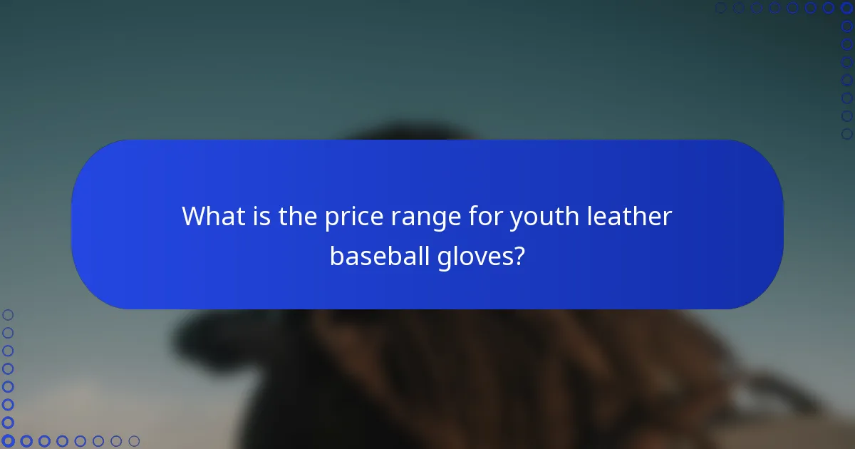 What is the price range for youth leather baseball gloves?