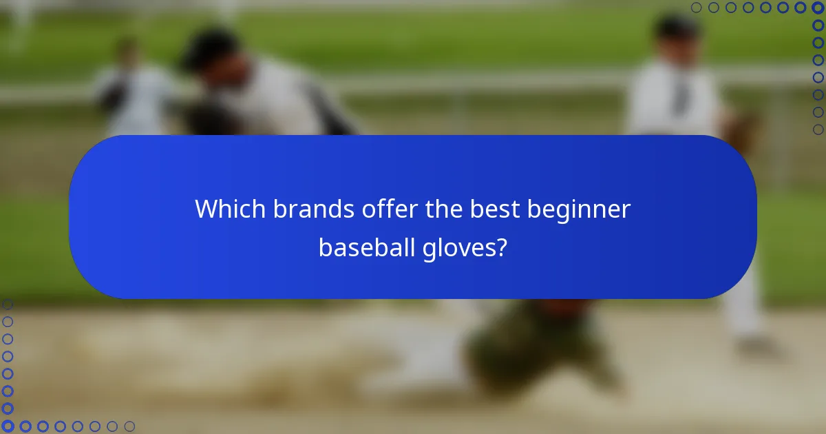 Which brands offer the best beginner baseball gloves?